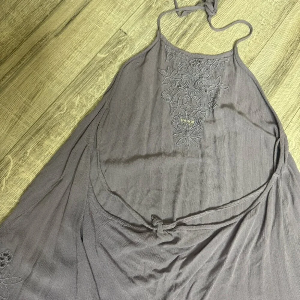 Free People Lavender Halter INTIMATELY Women’s Heat Wave Tunic Mini Dress Purple